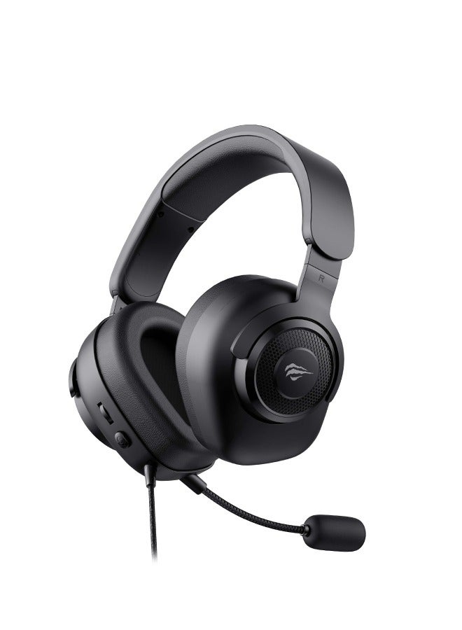 havit Gaming Headphone with 3.5mm Audio Jack, Memory Foam Ear Pads, Lightweight and Comfortable, Compatible with PC, PlayStation, Xbox, Nintendo Switch, Black  - Image 1