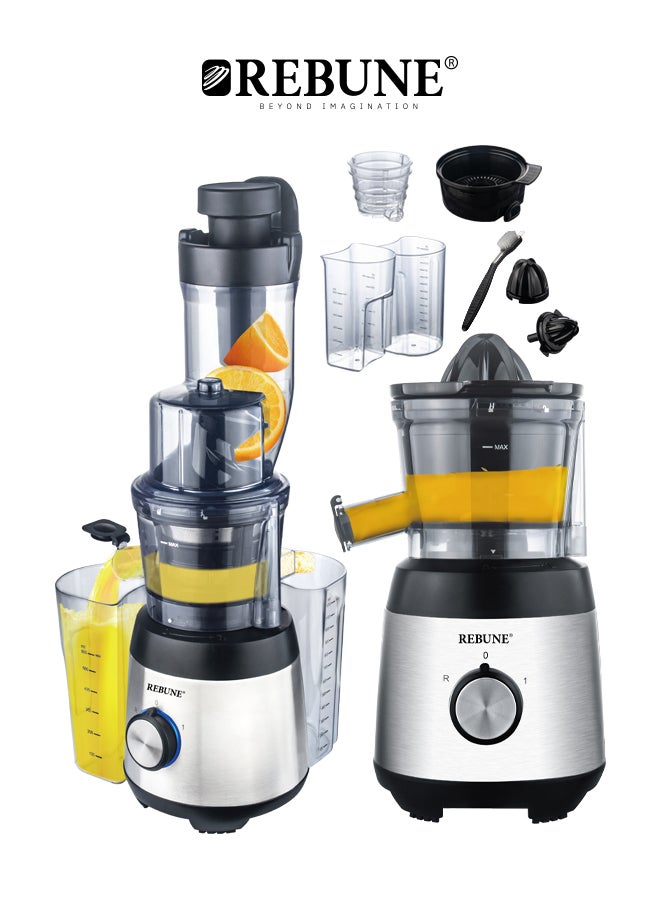 REBUNE - Fruit Juicer And Home Ice Cream Maker 600 ml 300 W RE-2-092 GREY - Image 1