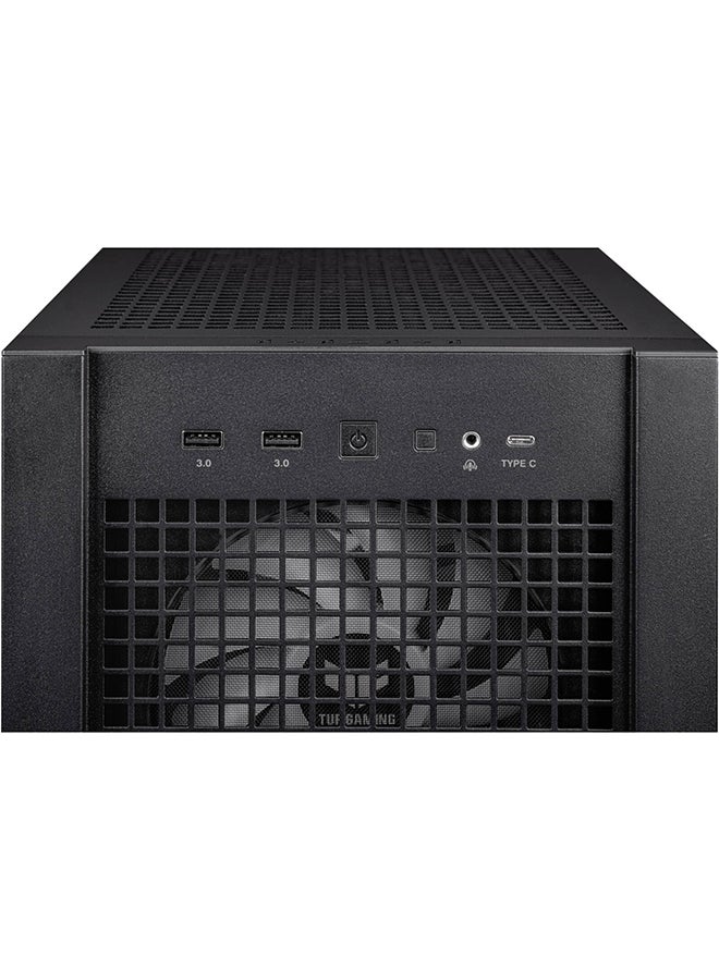 ASUS - TUF Gaming GT302 aRGB Mid Tower Computer Case, 4x Pre-Installed Fan 140mm aRGB Fans, Up to 360mm Radiator & 7x Fan Support, 1x 3.5mm, 2x USB-A, & 1x USB-C I/O, Black | 90DC00I0-B19000 - Image 1