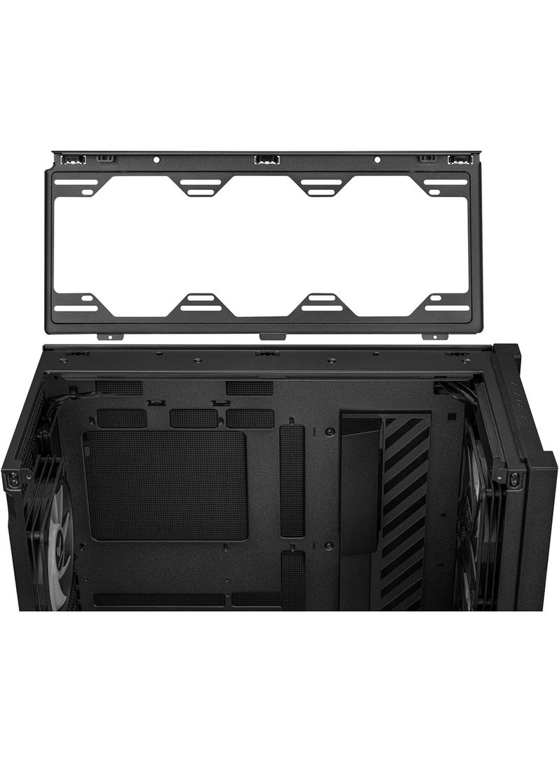 ASUS - TUF Gaming GT302 aRGB Mid Tower Computer Case, 4x Pre-Installed Fan 140mm aRGB Fans, Up to 360mm Radiator & 7x Fan Support, 1x 3.5mm, 2x USB-A, & 1x USB-C I/O, Black | 90DC00I0-B19000 - Image 1