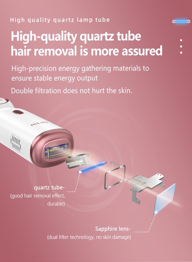 MLAY T10 Ice Cool Laser Hair Removal Machine Sapphire Lens Carrying Self-Cleaning Base White/Pink - Image 5