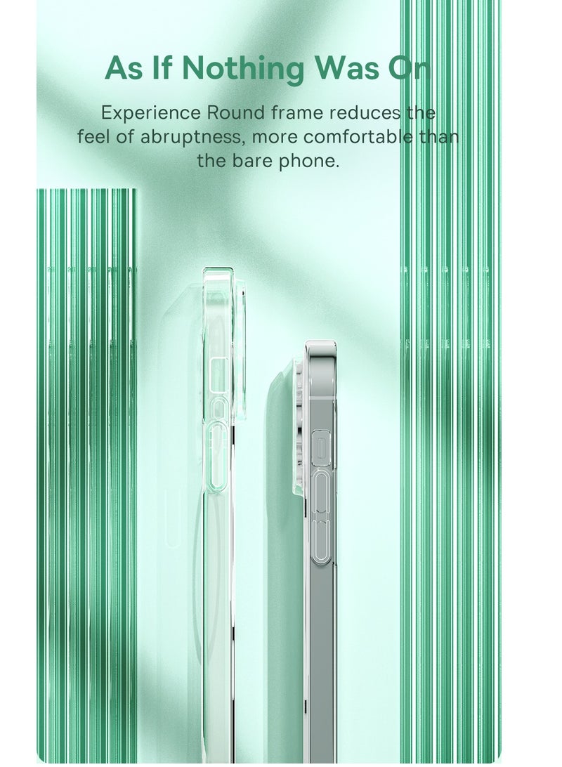 Baseus iPhone 15 Pro Max Magnetic Cover MagSafe Compatible Hybrid Protective Crystal Hard Back Case Shockproof Slim Transparent Case, Anti Yellowing Including Tempered Glass Screen Protector Clear - Image 4