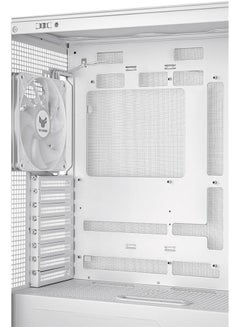 ASUS TUF Gaming GT302 aRGB Mid Tower Computer Case, 4x Pre-Installed Fan 140mm aRGB Fans, Up to 360mm Radiator & 7x Fan Support, 1x 3.5mm, 2x USB-A, & 1x USB-C I/O, White | 90DC00I3-B19000  - Image 4