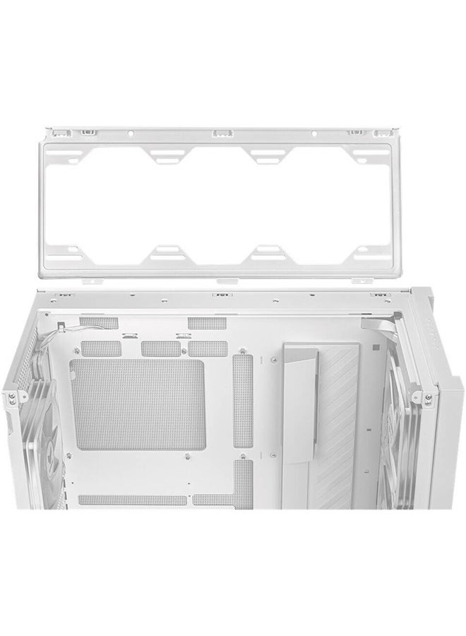 ASUS - TUF Gaming GT302 aRGB Mid Tower Computer Case, 4x Pre-Installed Fan 140mm aRGB Fans, Up to 360mm Radiator & 7x Fan Support, 1x 3.5mm, 2x USB-A, & 1x USB-C I/O, White | 90DC00I3-B19000 - Image 1