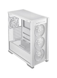 ASUS TUF Gaming GT302 aRGB Mid Tower Computer Case, 4x Pre-Installed Fan 140mm aRGB Fans, Up to 360mm Radiator & 7x Fan Support, 1x 3.5mm, 2x USB-A, & 1x USB-C I/O, White | 90DC00I3-B19000  - Image 3