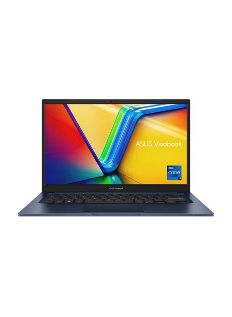 Vivobook 14 F1404ZA-NK531W Laptop With 14-Inch Display, Core i7-1255U Processor/16GB RAM /512GB SSD/Intel Iris XE Graphics/Windows 11 Home English/Arabic Quiet Blue