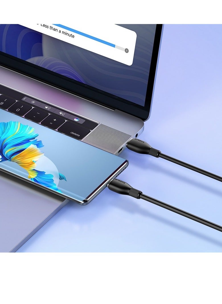 Baseus - 100W PD Fast Charging USB C to USB C Cable (2m) with High-Speed Data Transmission 20,000+ Bending Tests Type-C for iPhone 15 Pro/15 Pro Max, MacBook Pro/Air, iPad Pro, Samsung S24/S23 Ultra Etc- Black - Image 1
