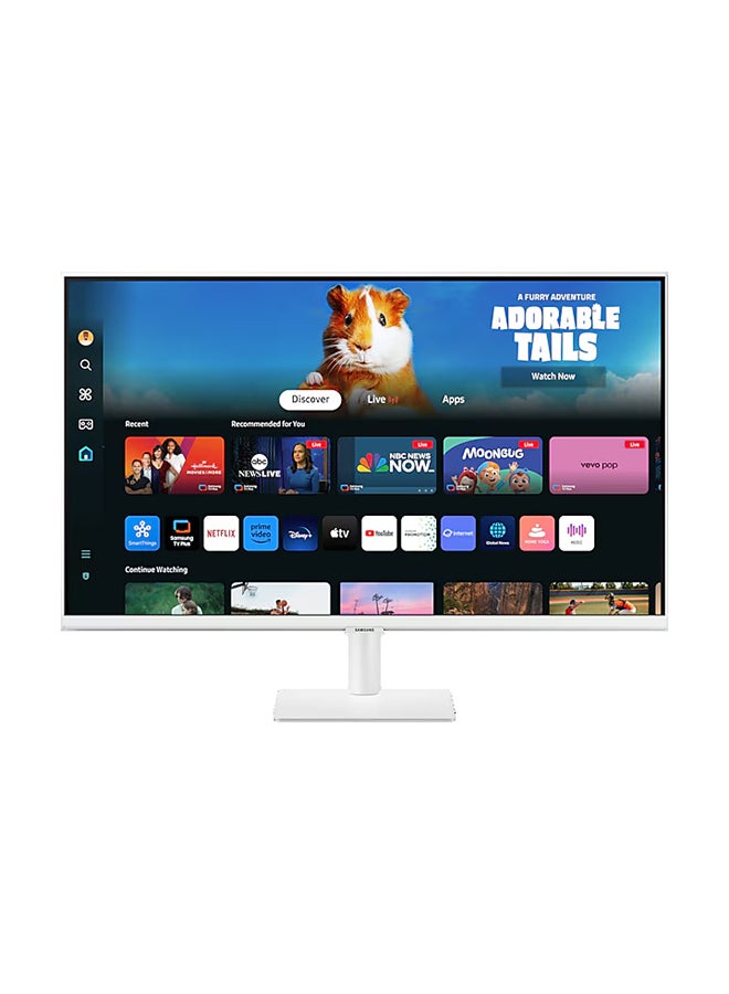 Samsung - 32 inch M50D Smart Monitor Multi Device Experience, Max 1B color support, Eye Saver Mode, Windows 11, Game Bar 2.0, Mobile to Screen, Screen initiate mirroring, Sound Mirroring, In Build Speaker white - Image 1