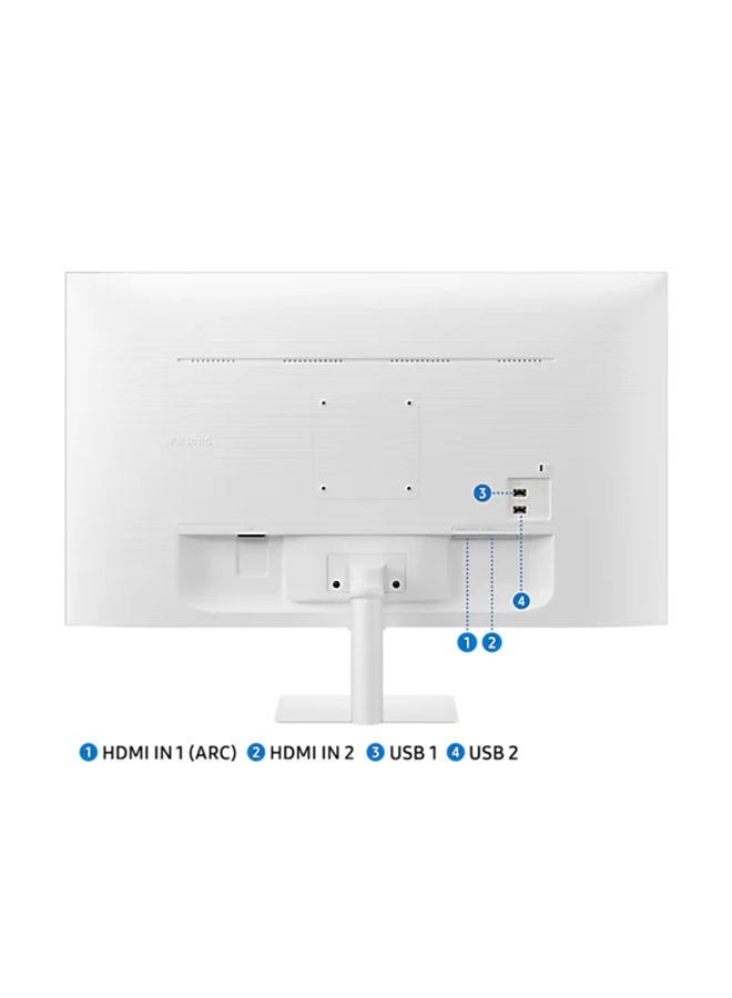 Samsung - 32 inch M50D Smart Monitor Multi Device Experience, Max 1B color support, Eye Saver Mode, Windows 11, Game Bar 2.0, Mobile to Screen, Screen initiate mirroring, Sound Mirroring, In Build Speaker white - Image 1