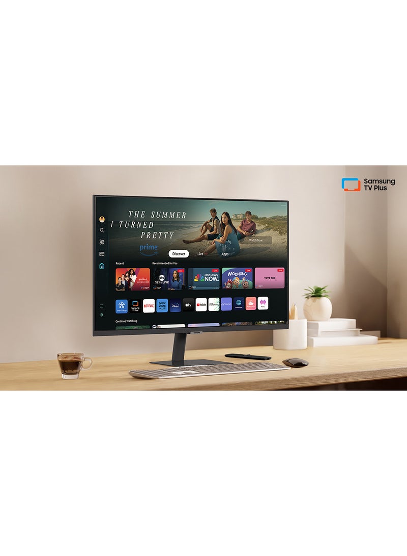 Samsung - 27 inch M5 M50D Smart Monitor FHD VA Display, 60Hz Refresh Rate, 4ms (GtG) Response Time, Wi-Fi & Bluetooth Connectivity, Built-In Speakers, HDR10, 1B Color Support | LS27DM500EMXUE black - Image 1