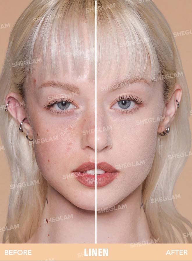 SHEGLAM - Skin-Focus High Coverage Powder Foundation Linen - Image 1