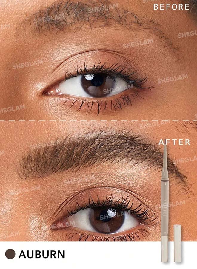 SHEGLAM - Brows On Demand 2-In-1 Brow Pencil Auburn - Image 1