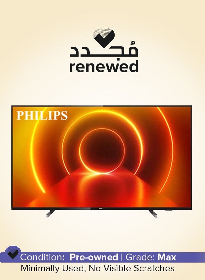 Philips Renewed - 55-Inch Smart TV - 4K 55PUT7406 Black  - Image 1