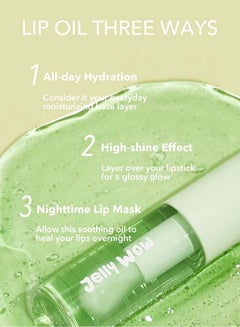 SHEGLAM Jelly Wow Hydrating Lip Oil Green Apple Envy  - Image 4