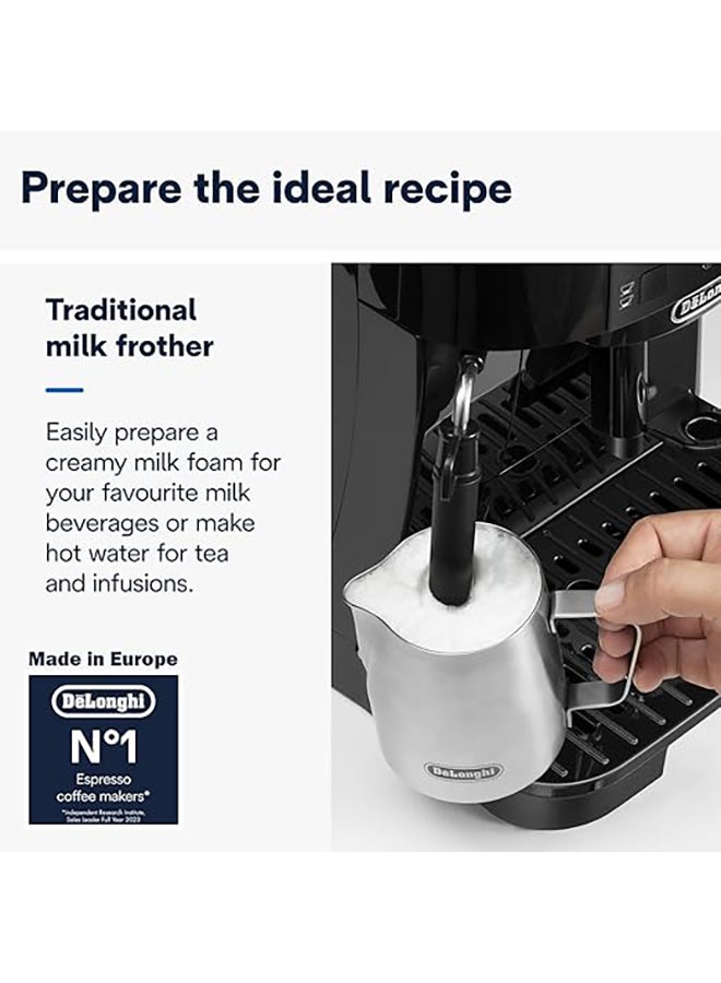 De'Longhi Coffee Machine MAGNIFICA S Fully Automatic Bean to Cup Coffee Machine, 5+ Functions, Ideal for Espresso, Americano, Cappuccino, Latte, Macchiato & Many More Coffee Recipes, 1.8 L 1450 W ECAM12.121.B Black - Image 5