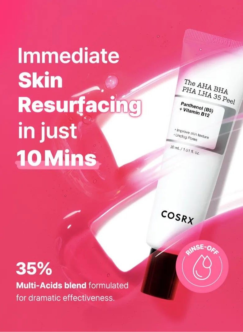 AHA BHA PHA LHA 35 Peel - Powerful Multi-Acid Solution for Renewing and Revitalizing 30ml