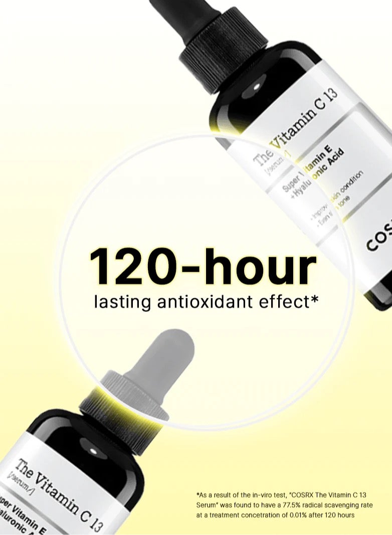 Vitamin C 13 Serum - Daily Gentle Brightening Solution for Sensitive Skin - Fade Blemishes, Dark Spots, and Freckles - Enhance Overall Skin Tone - Refine Texture and Minimize Pores 20ml