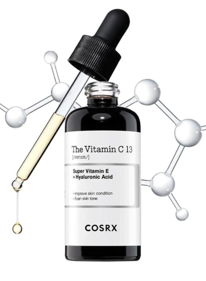 Vitamin C 13 Serum - Daily Gentle Brightening Solution for Sensitive Skin - Fade Blemishes, Dark Spots, and Freckles - Enhance Overall Skin Tone - Refine Texture and Minimize Pores 20ml