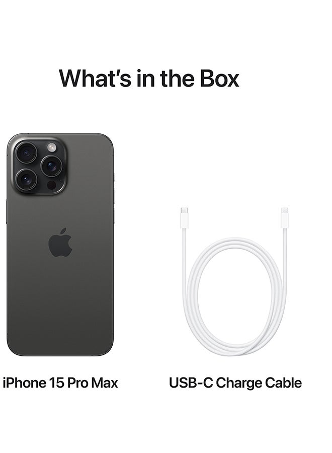 Apple - Renewed - iPhone 15 Pro Max 256GB Black Titanium 5G With Facetime - International Version - Image 1