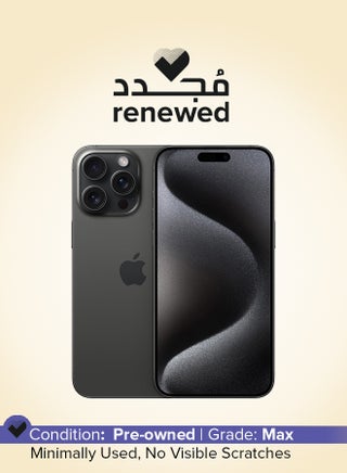 Renewed - iPhone 15 Pro Max 256GB Black Titanium 5G With Facetime - International Version - pnsku/N70083915V/45/_/1750654783/32adc35b-45b2-41a3-8b8e-4671bb45248b