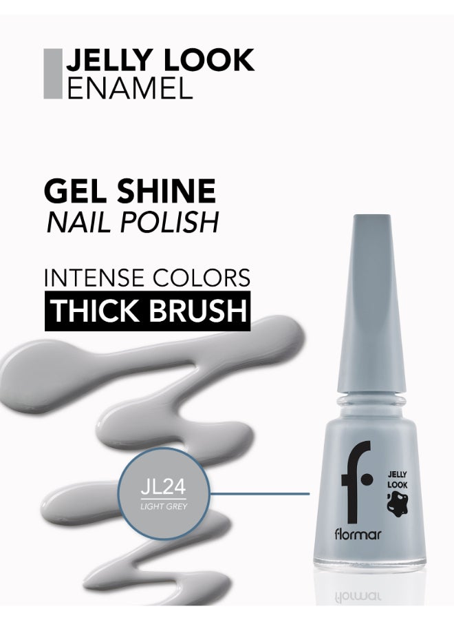 flormar Jelly Look Nail Enamel JL24 Light Grey - Image 4