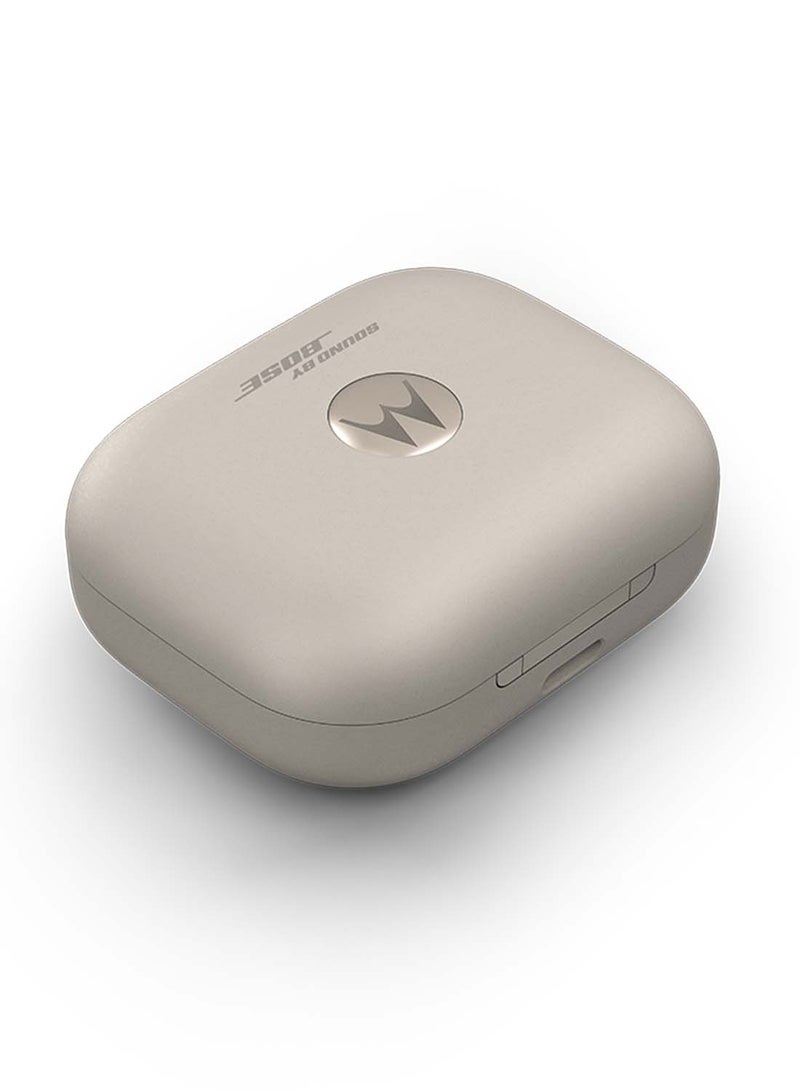 Motorola - Moto Buds+ Powered By Bose, Wireless Earphone, Tws Bluetooth Earbuds ,  Anc, Dolby Atmos Unique Design, Hi-Res Sound, Quick Charge, Long Battery Life, Water Resistant Beach Sand - Image 1