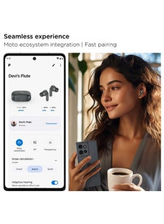 Moto Buds+ مدعوم من Bose، سماعة أذن لاسلكية، سماعات أذن بلوتوث Tws، Anc، تصميم Dolby Atmos الفريد، صوت عالي الدقة، شحن سريع، عمر بطارية طويل، مقاومة للماء - pnsku/N70083945V/45/_/1726732073/628ee8d4-d7ec-4939-8b5a-9d16d7e2be54