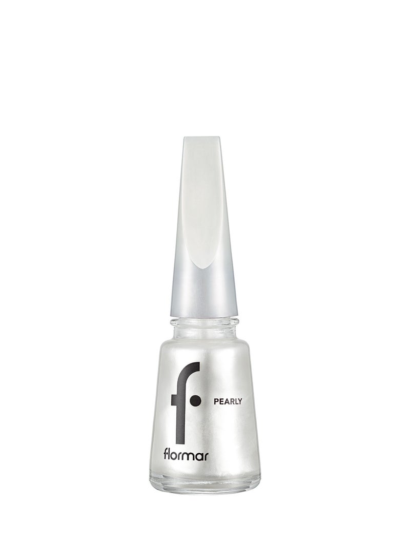flormar Pearly Nail Enamel PL201 Luxury White - Image 1