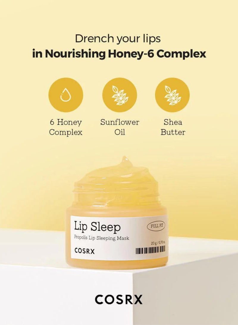 Lip Sleep - قناع النوم للشفاه بالبروبوليس الكامل: علاج مغذي للشفاه طوال الليل