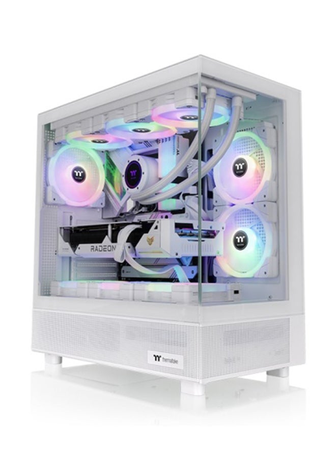 Thermaltake View 270 TG ARGB Snow Mid Tower Chassis, Tempered Glass Front and Left Panels, One CT140 ARGB Sync PC Cooling Fan Pre-installed, Sync with Motherboard RGB Software White | CA-1Y7-00M6WN-00 White  - Image 1