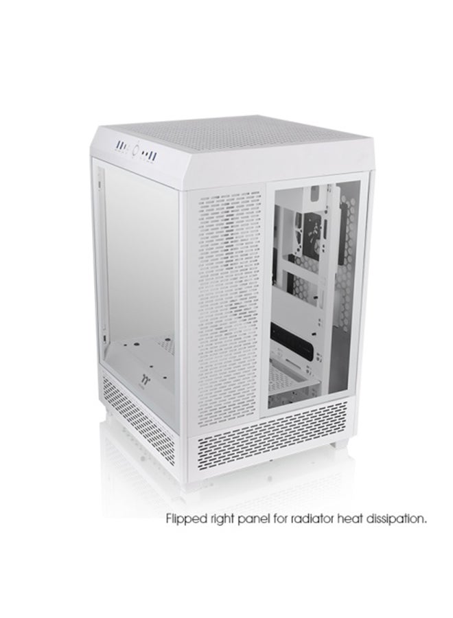 Thermaltake The Tower 500 Tempered Glass Snow Mid Tower E-ATX Case, SPCC Material, 9 Expansion Slots, 120mm Fan Support, 360mm Radiator Support, Drive Bays, White | CA-1X1-00M6WN-00 White  - Image 2