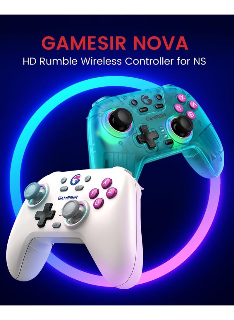 GameSir Nova Wireless Switch Pro Controller for Switch/Lite/OLED, Switch Controllers with Hall Effect JoySticks, RGB LED, 1200mAh Rechargeable, Turbo,Programmable,Motion Control, Wake Up Function  - Image 4