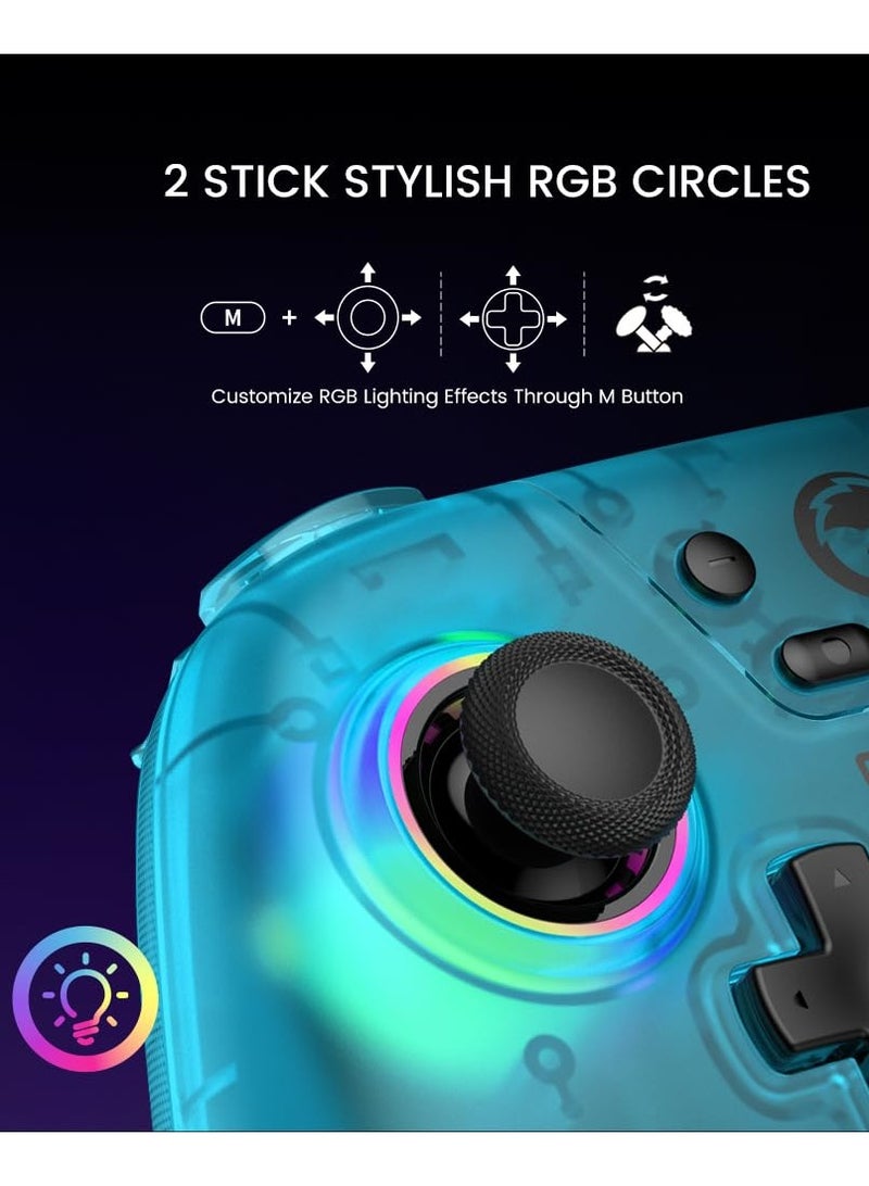 GameSir - Nova Wireless Switch Pro Controller for Switch/Lite/OLED, Switch Controllers with Hall Effect JoySticks, RGB LED, 1200mAh Rechargeable, Turbo,Programmable,Motion Control, Wake Up Function - Image 1
