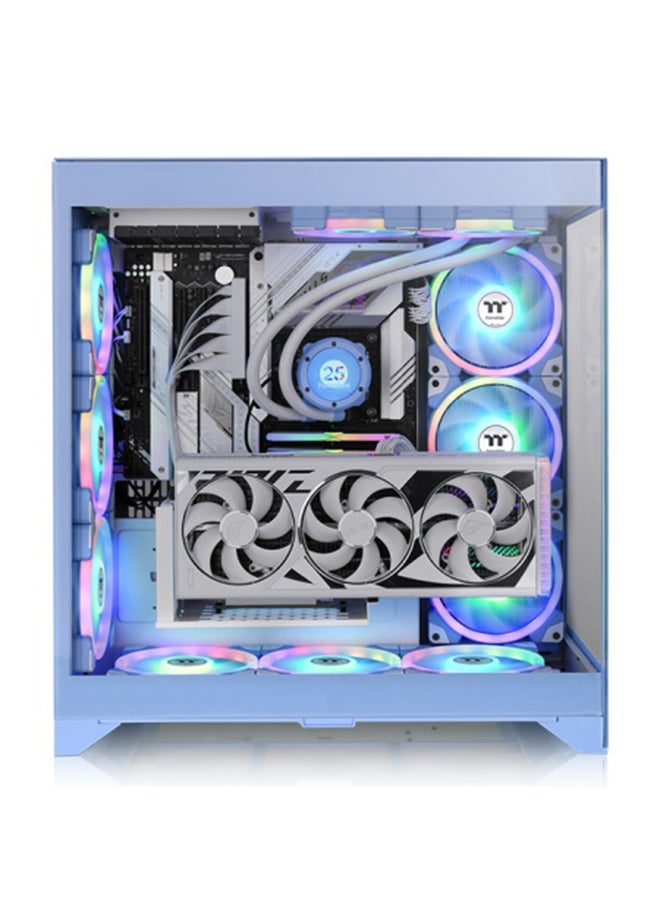 Thermaltake CTE E600 MX Mid Tower E-ATX Case, Centralized Thermal Efficiency Design; Interchange Mesh & TG Front Panel; 3Way VGA Mounting Bracket; 400mm PCIe4 Riser Cable| CA-1Y3-00MFWN-0 Blue  - Image 2