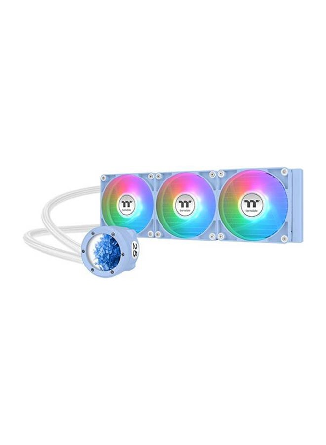 ثيرمال تيك مبرد سائل متعدد الإمكانات TH360 V2 Ultra ARGB Sync، شاشة TFT-LCD مقاس 2.1 بوصة، مبرد 360 مم، سرعة مروحة 2000 دورة في الدقيقة، تدفق هواء للمروحة 57.05 CFM، CL-W420-PL12BU-A | Hydrangea  - Image 1