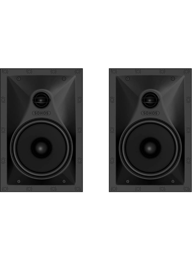 Sonos In-Wall Speakers - Pair Of Architectural Speakers For Focused Listening - INWLLWW1 White  - Image 3