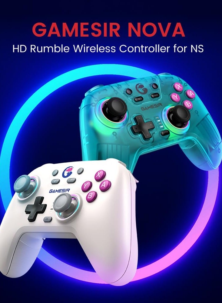 GameSir Nova Wireless Switch Pro Controller for Switch/Lite/OLED, Switch Controllers with Hall Effect JoySticks, RGB LED, 1200mAh Rechargeable, Turbo,Programmable,Motion Control, Wake Up Function  - Image 4