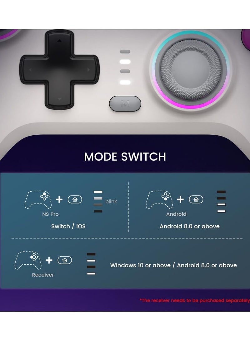 GameSir - Nova Wireless Switch Pro Controller for Switch/Lite/OLED, Switch Controllers with Hall Effect JoySticks, RGB LED, 1200mAh Rechargeable, Turbo,Programmable,Motion Control, Wake Up Function - Image 1