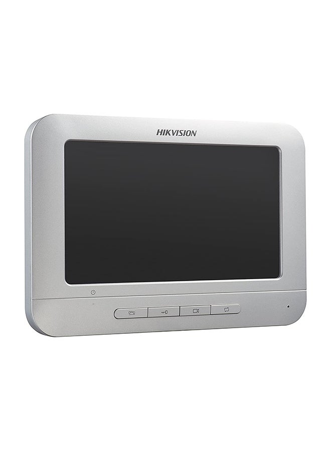 HIKVISION - KIS203 Video Door Phone, 7" Colorful TFT LCD Display, Pinhole Camera with 720 x 576 @ 25 fps, 1 Four-Wire Interface, Built-in Omni Mic, Built-in Loudspeaker, Grey | DS-KIS203 - Image 1