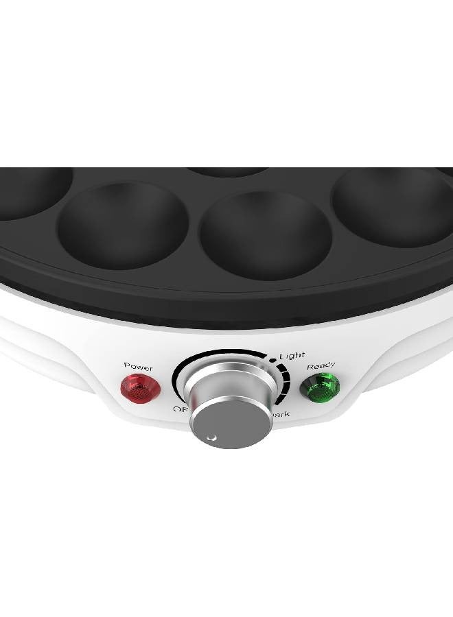 ALSAIF-ELEC Pancake Maker With 24 Piece 1200 W E04413 White  - Image 2