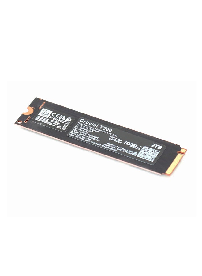crucial - T500 2TB PCIe Gen4 NVMe M.2 Internal SSD, Up to 7400MB/s Read & 7000MB/s Write Speed, 1.5 Million Hrs MTBF, 3D NAND TLC, 1200 TB Endurance, Compatible with Laptop & Desktops | CT2000T500SSD8 2 TB - Image 1