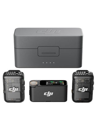 Mic 2 (2 TX + 1 RX + Charging Case), All-In-One Wireless Microphone, Intelligent Noise Cancelling, 32-bit Float Internal Recording, 250m (820 ft.) Range, Microphone For iPhone, Android, Camera DMR02 Black - pnsku/N70084082V/45/_/1717842645/16f515fa-f4ad-4317-82d8-851a24944eed