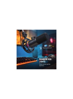 FIFINE USB Gaming Microphone RGB Dynamic Mic K658 Black  - Image 4