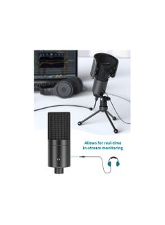 FIFINE USB Desktop PC Microphone With Pop Filter K683A Black  - Image 3