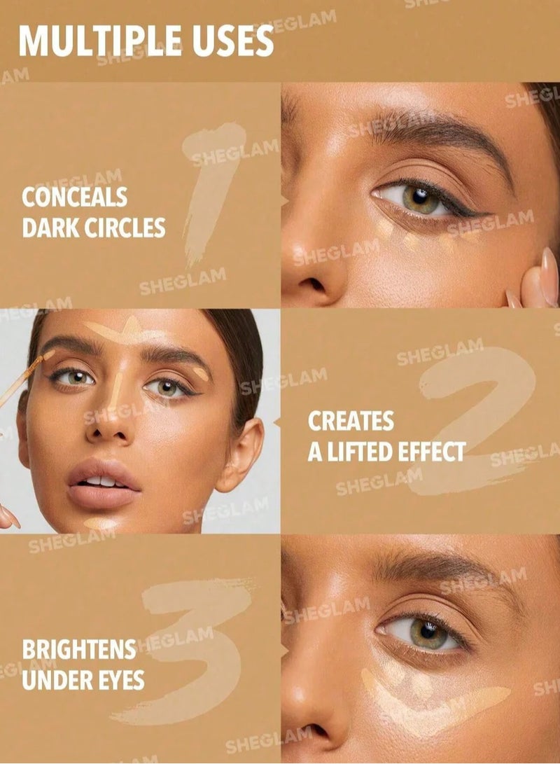 SHEGLAM - Like Magic 12Hr Full Coverage Concealer Honey - Image 1