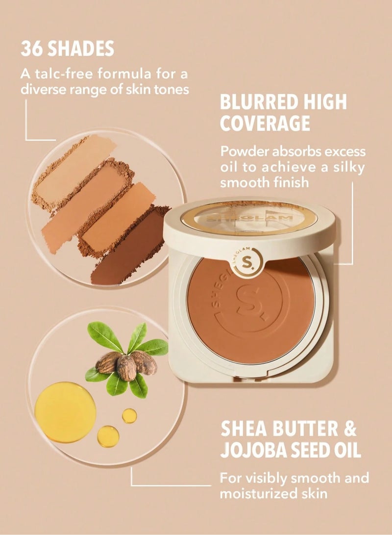 SHEGLAM - Skin-Focus High Coverage Powder Foundation Porcelain - Image 1