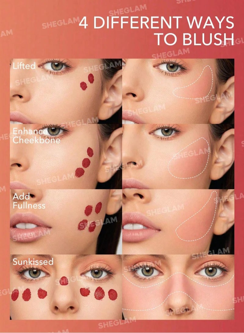 SHEGLAM - Color Bloom Liquid Blush Matte Finish-Swipe Right  Gel Cream Blush  Long Lasting Non-Fading Highly Pigmented Lightweight Long Wear Smooth Blusher Swipe Right - Image 1