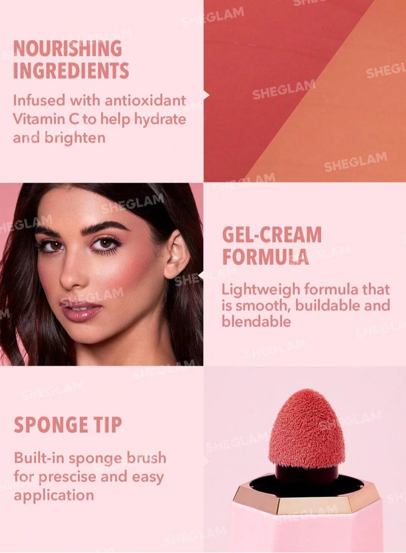 SHEGLAM - Color Bloom Liquid Blush Matte Finish-Swipe Right  Gel Cream Blush  Long Lasting Non-Fading Highly Pigmented Lightweight Long Wear Smooth Blusher Swipe Right - Image 1