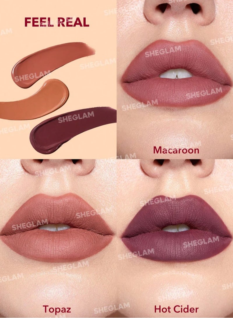 SHEGLAM Matte Allure Mini Liquid Lipstick Set Feel Real - Image 2