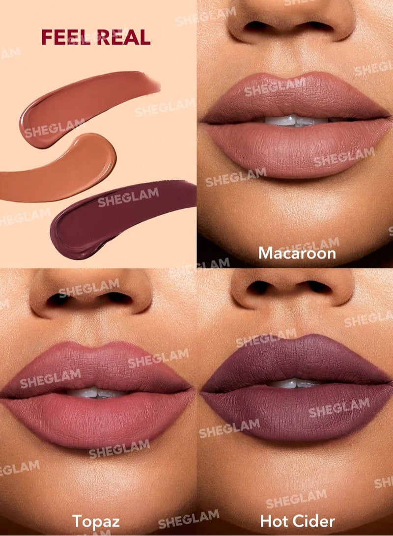 SHEGLAM Matte Allure Mini Liquid Lipstick Set Feel Real - Image 3
